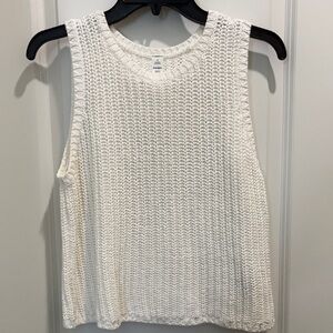 Old Navy Cream Knit Sleeveless Tank Top